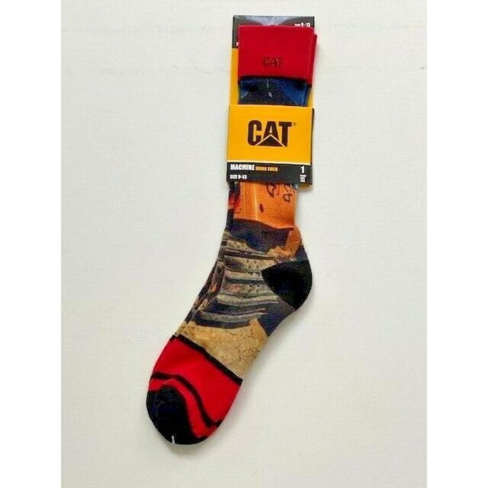 CAT Caterpillar All Over Print Work Socks 1 Pair